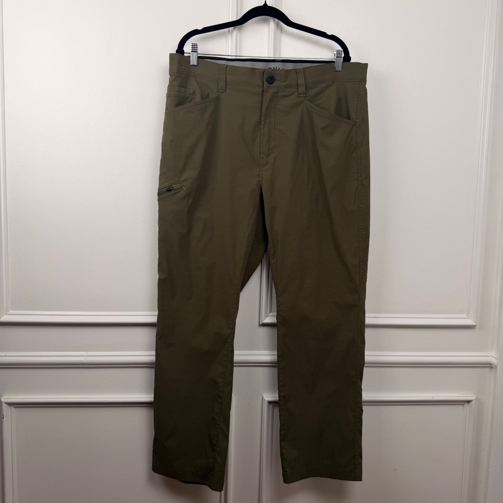 Orvis Mens Olive Green Stretch Water Repellent Performance Pants‎ 38x30 1525905